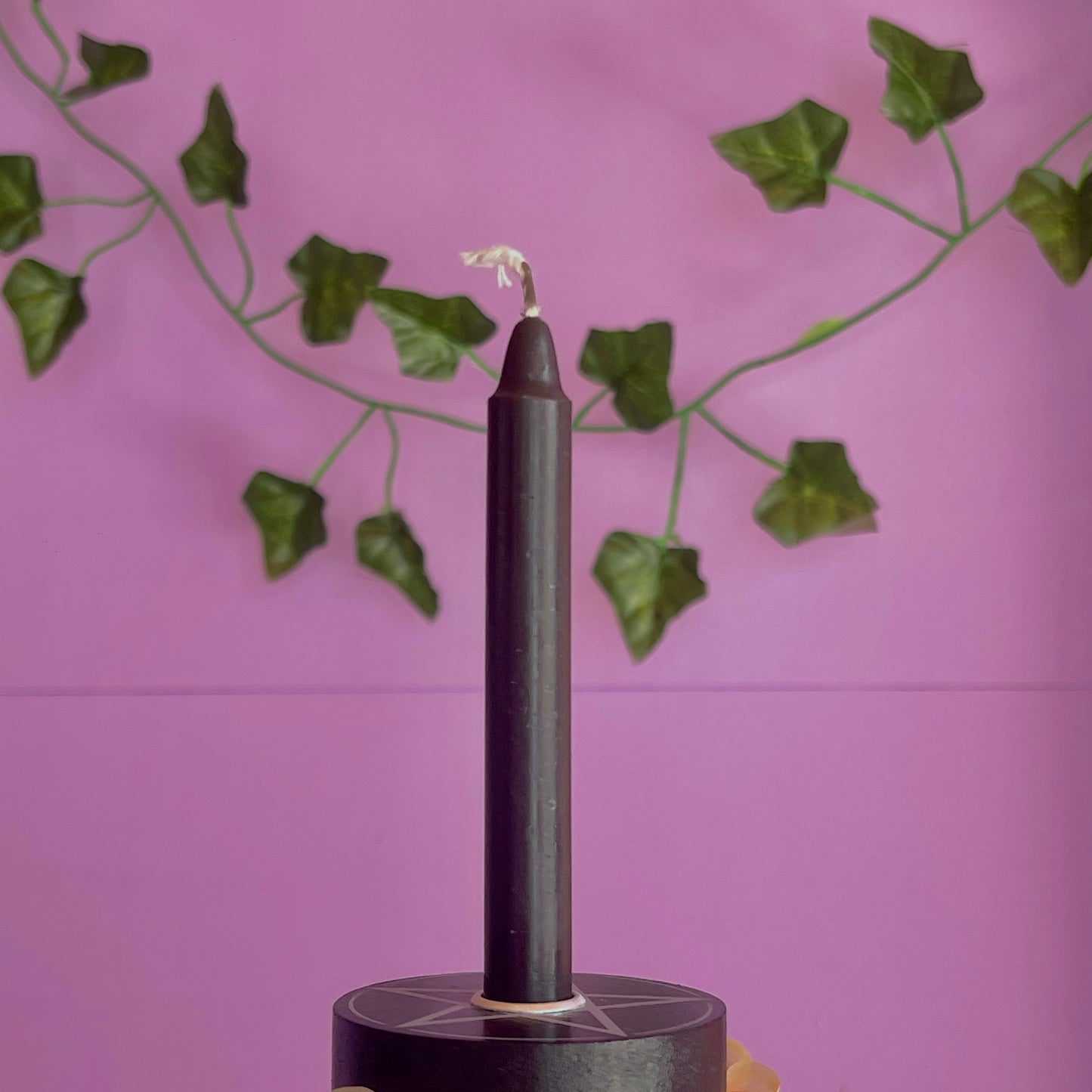 pentagram spell candle holder