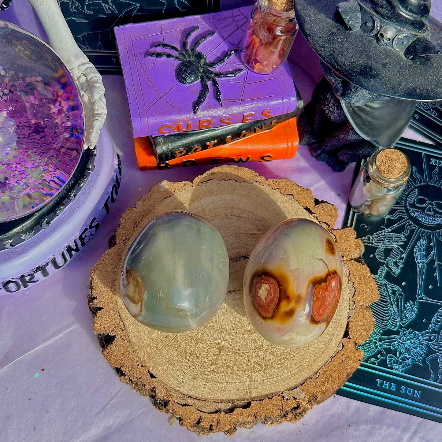 polychrome jasper palm stones ~ intuitively chosen