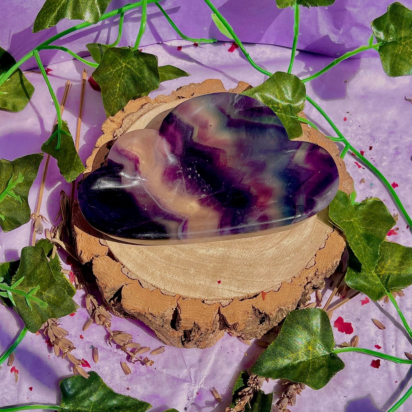 rainbow fluorite cloud bowl A
