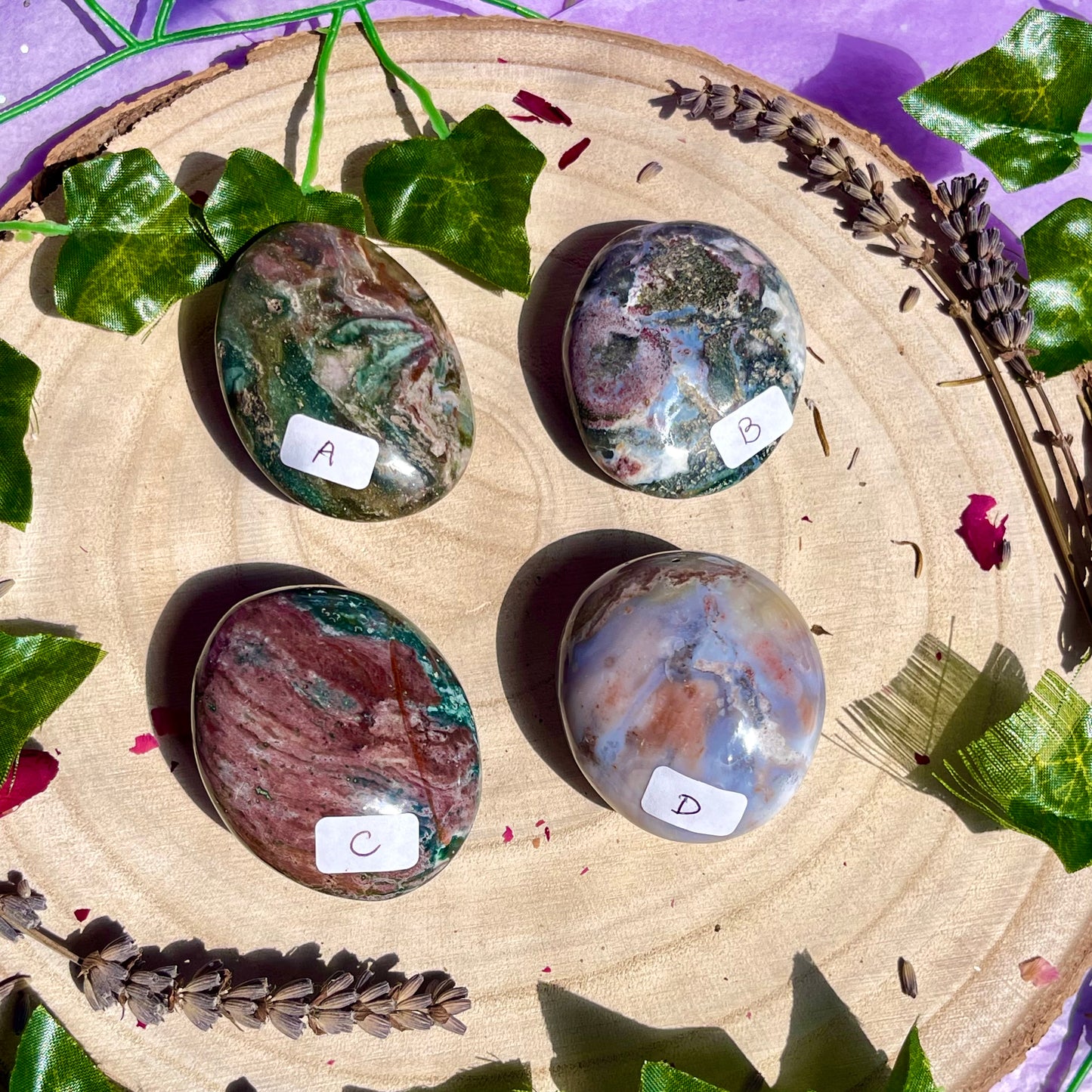 sea jasper palm stone - choose your own