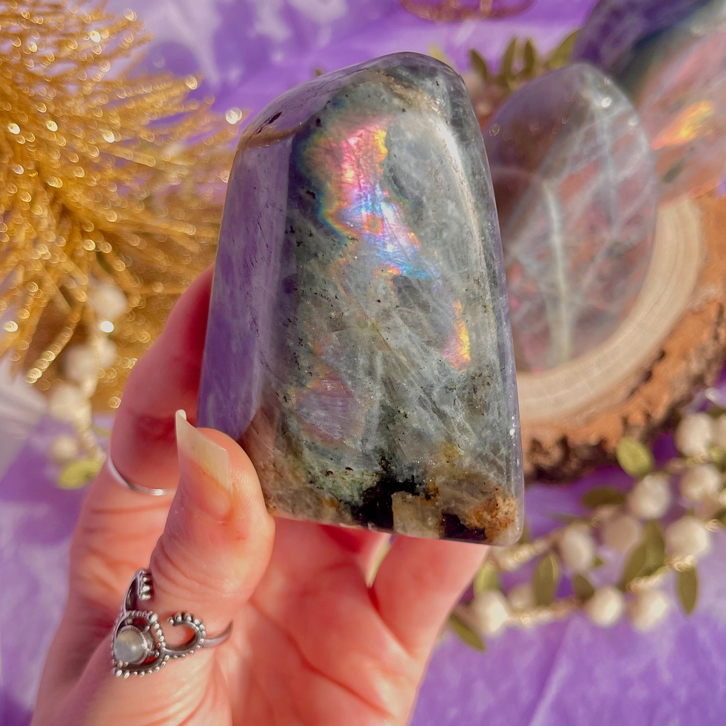 labradorite freeform sunset flash ~ intuitively chosen