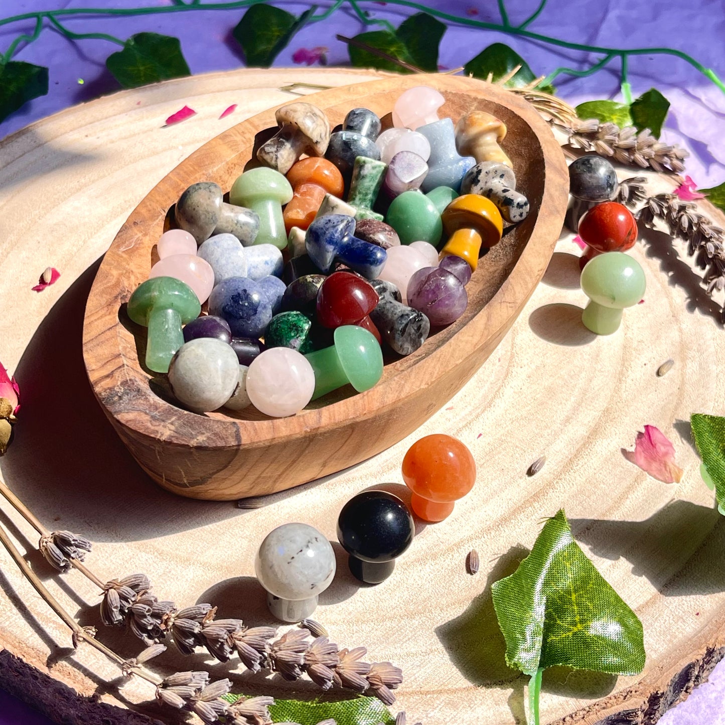 mystery crystal mushroom carving