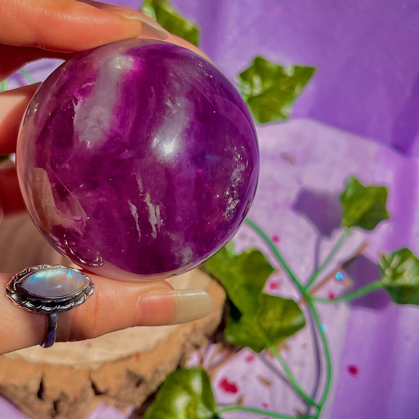 rainbow fluorite sphere A