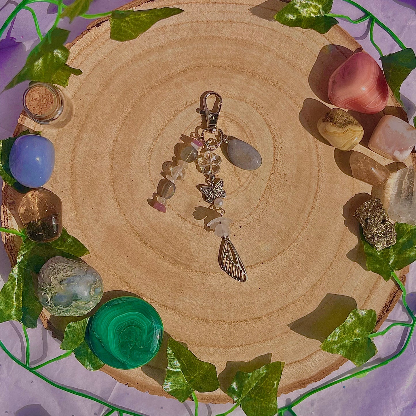 butterfly bag charm / key ring