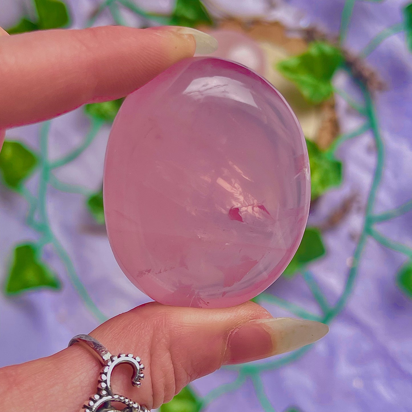 rose quartz palm stone - choose your own