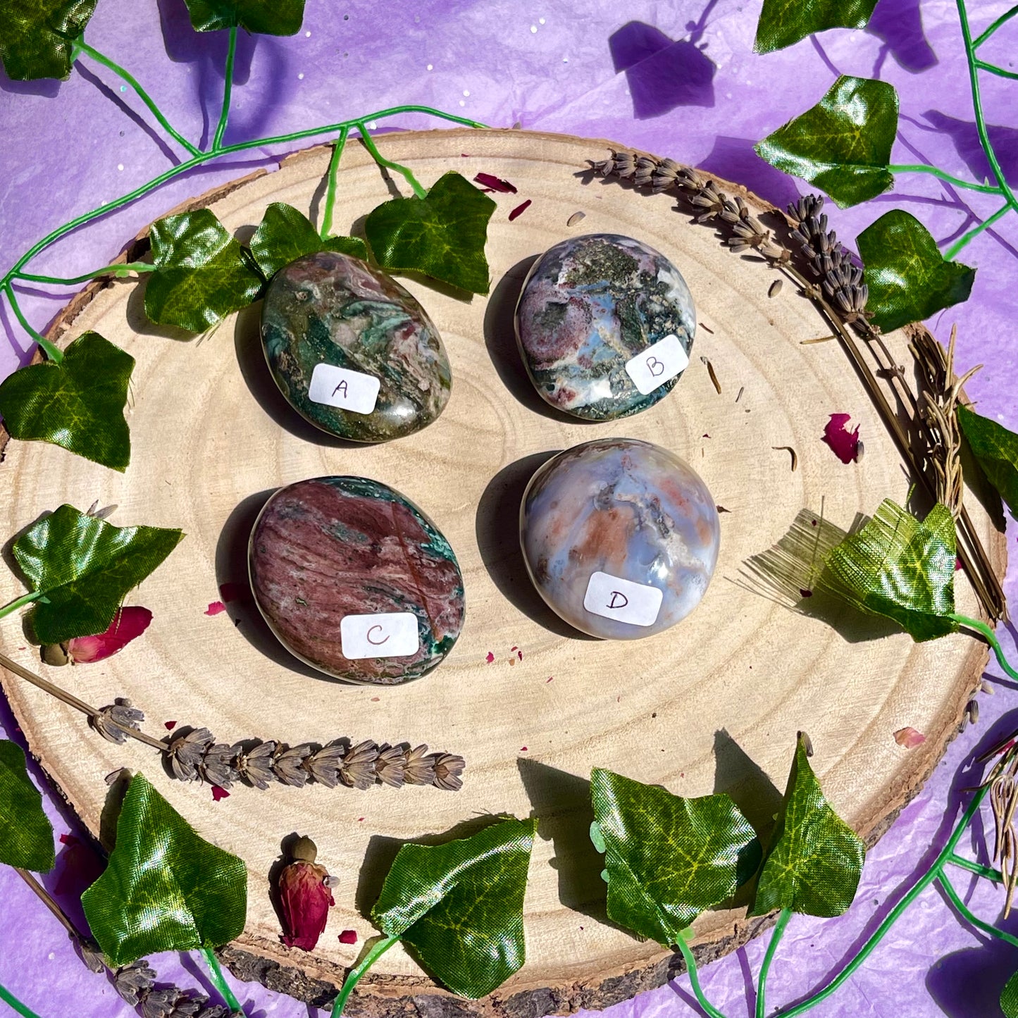 sea jasper palm stone - choose your own