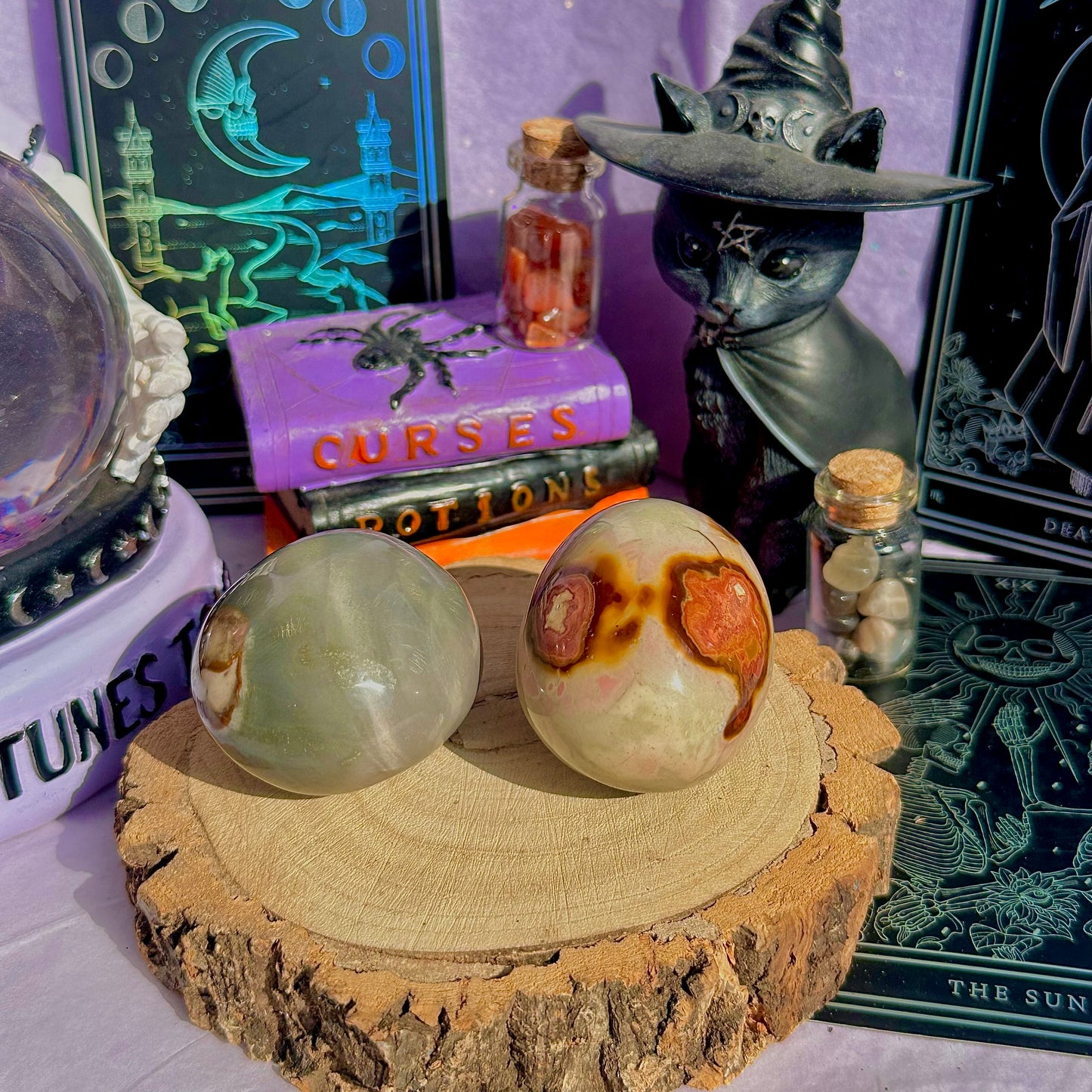 polychrome jasper palm stones ~ intuitively chosen