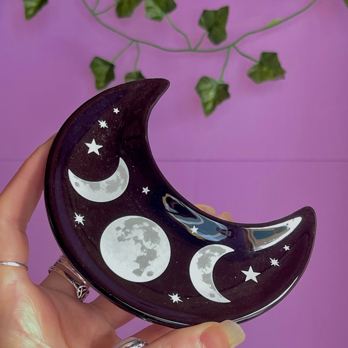 crescent moon trinket dish