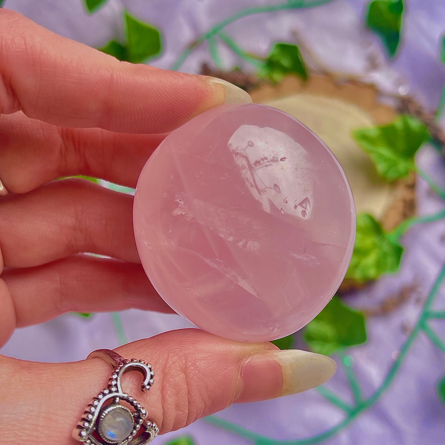 rose quartz palm stone - choose your own
