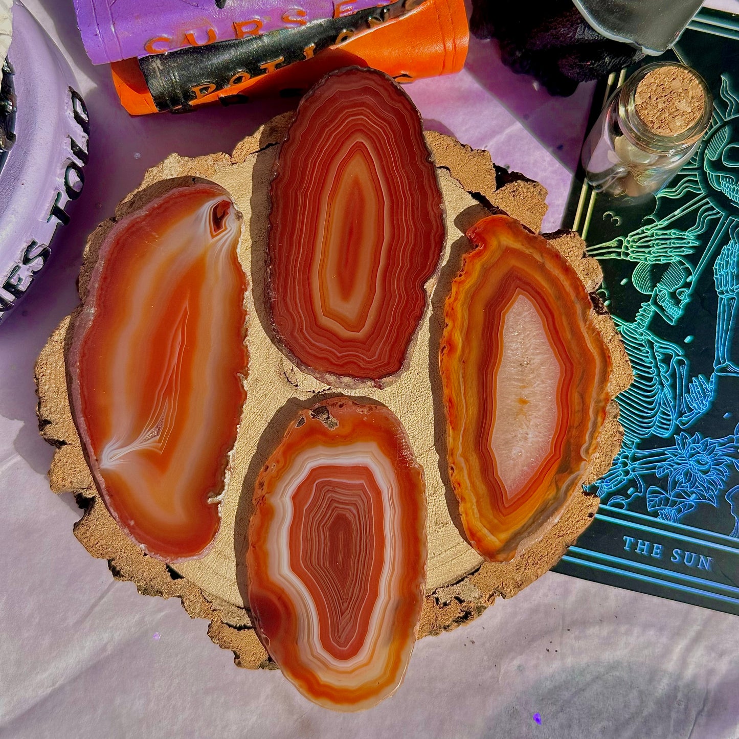 red agate slice ~ intuitively chosen