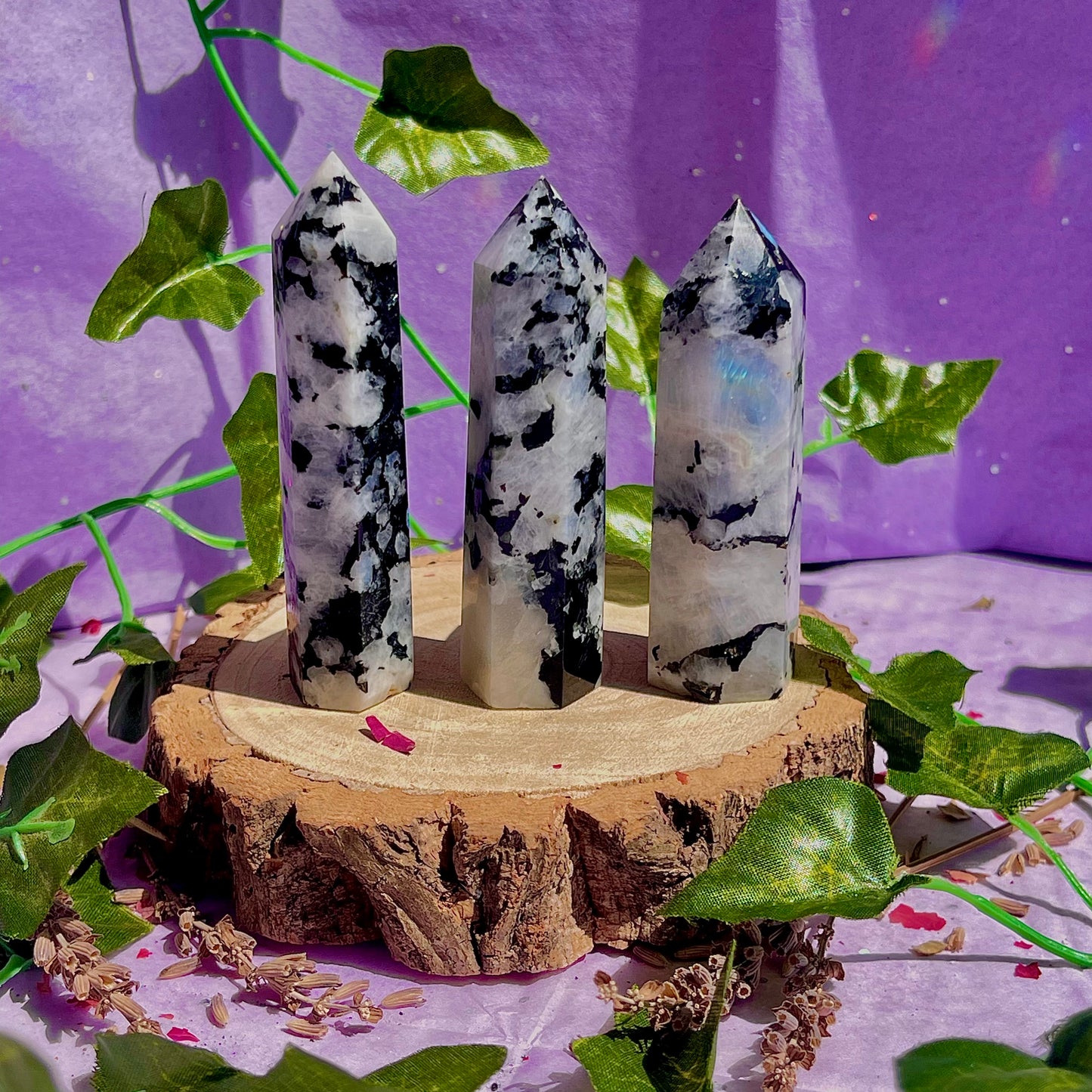 rainbow moonstone towers ~ intuitively chosen