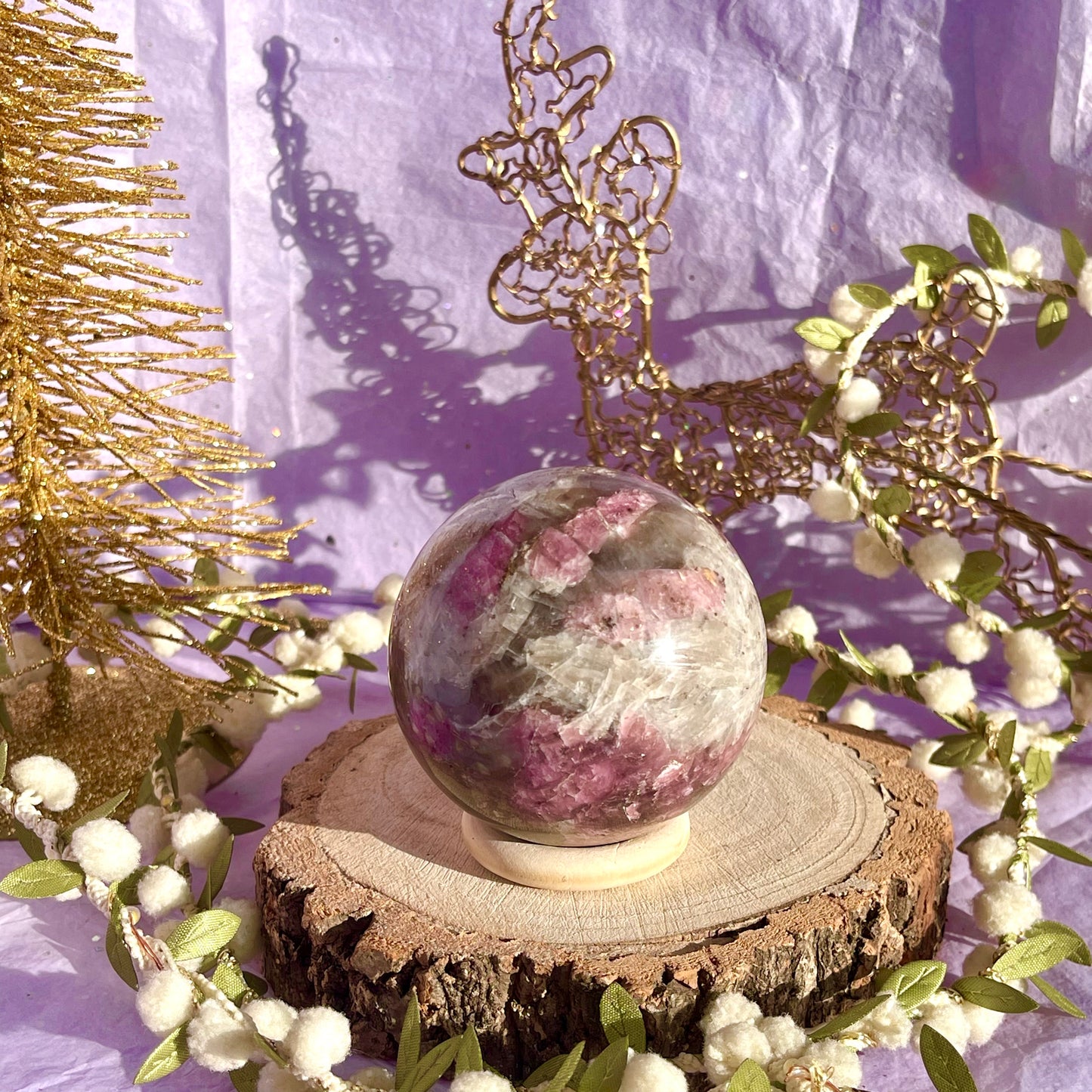 pink tourmaline sphere