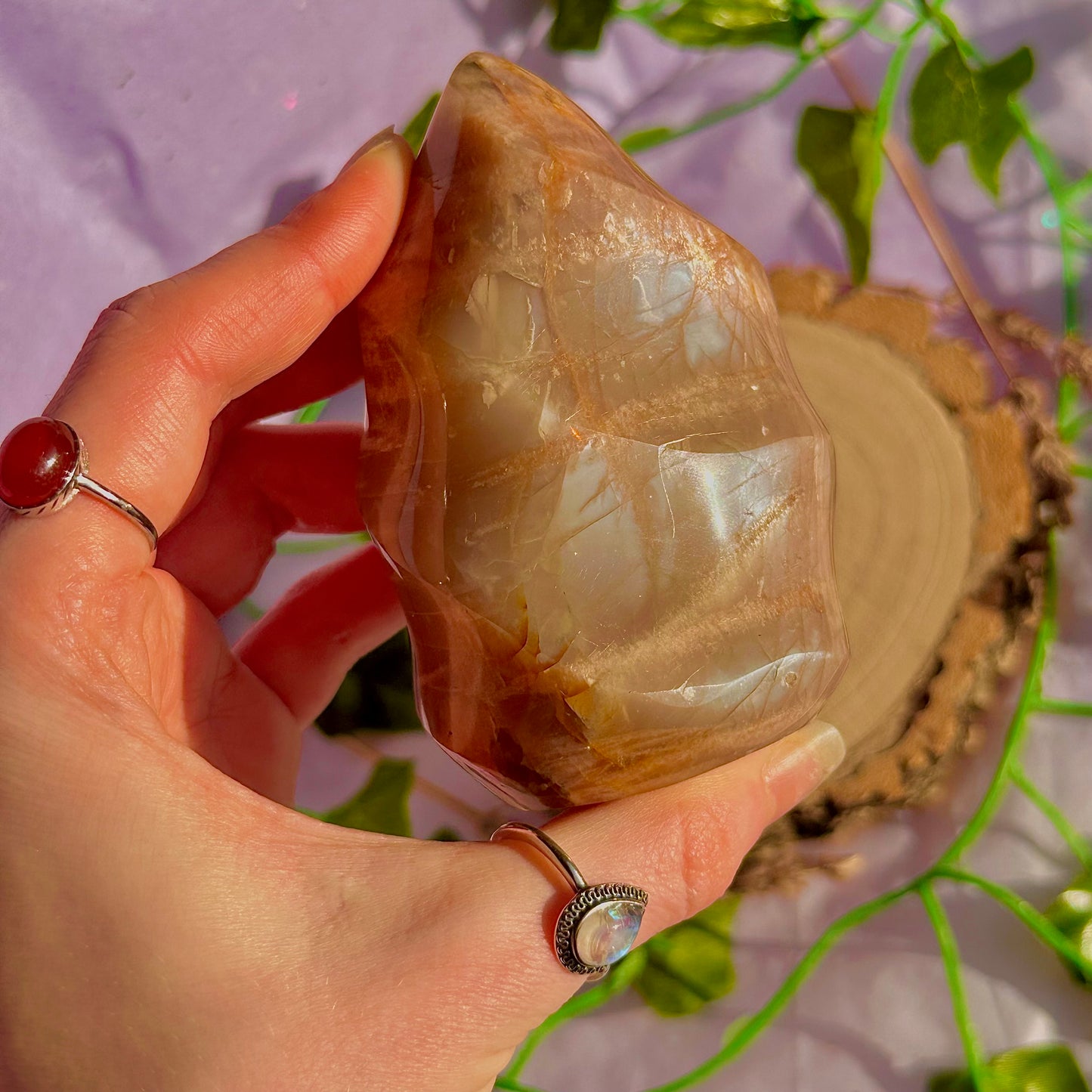 moonstone flame carving ~ intuitively chosen