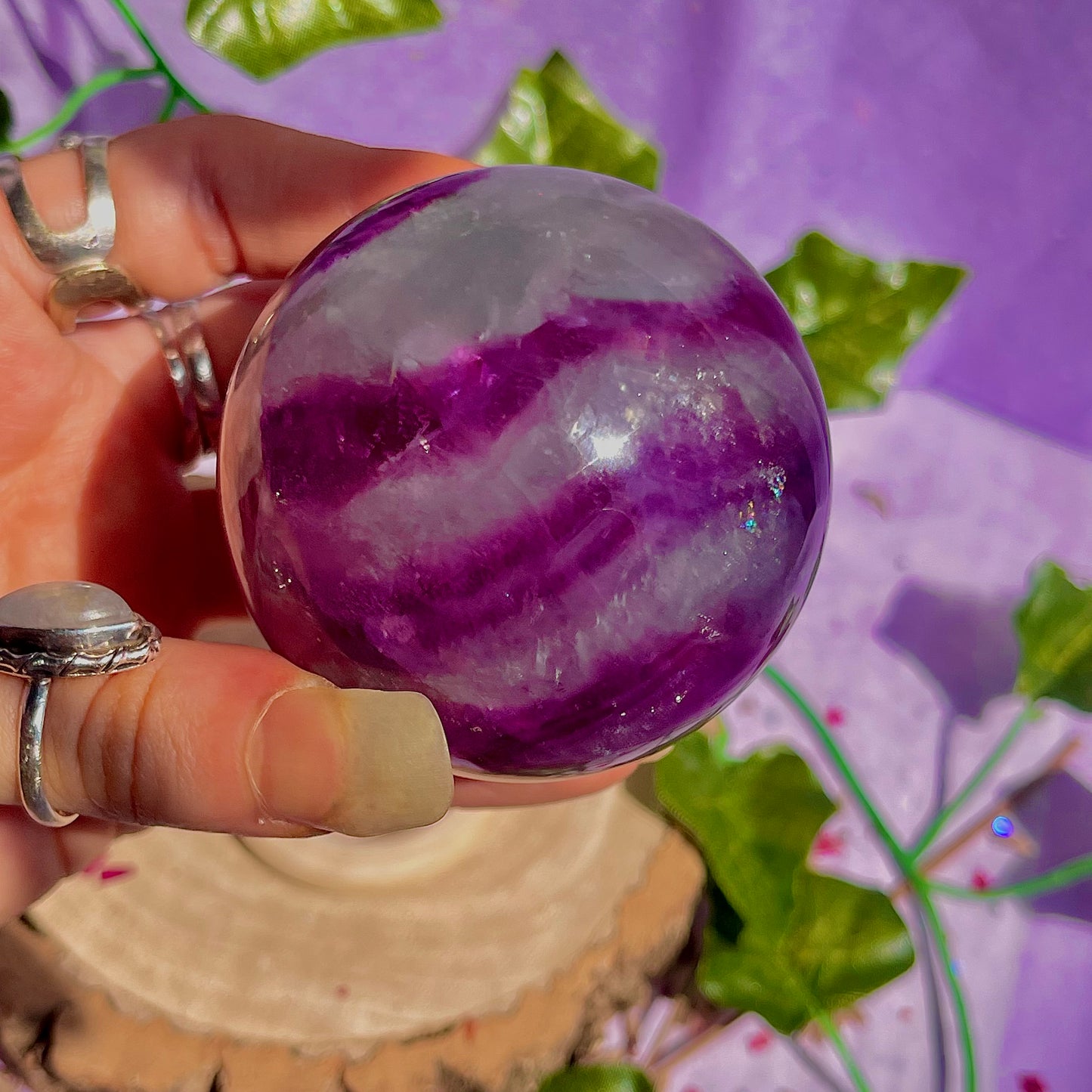 rainbow fluorite sphere A
