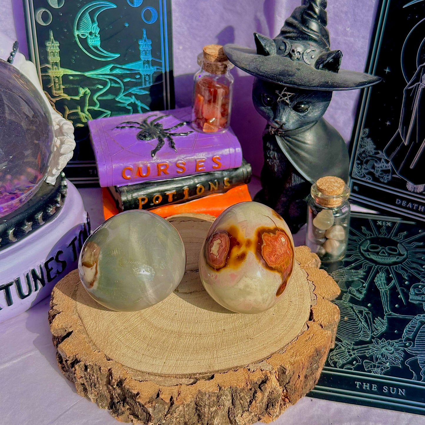 polychrome jasper palm stones ~ intuitively chosen