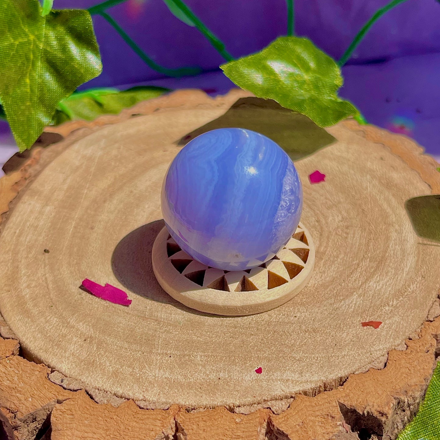 blue lace agate sphere B