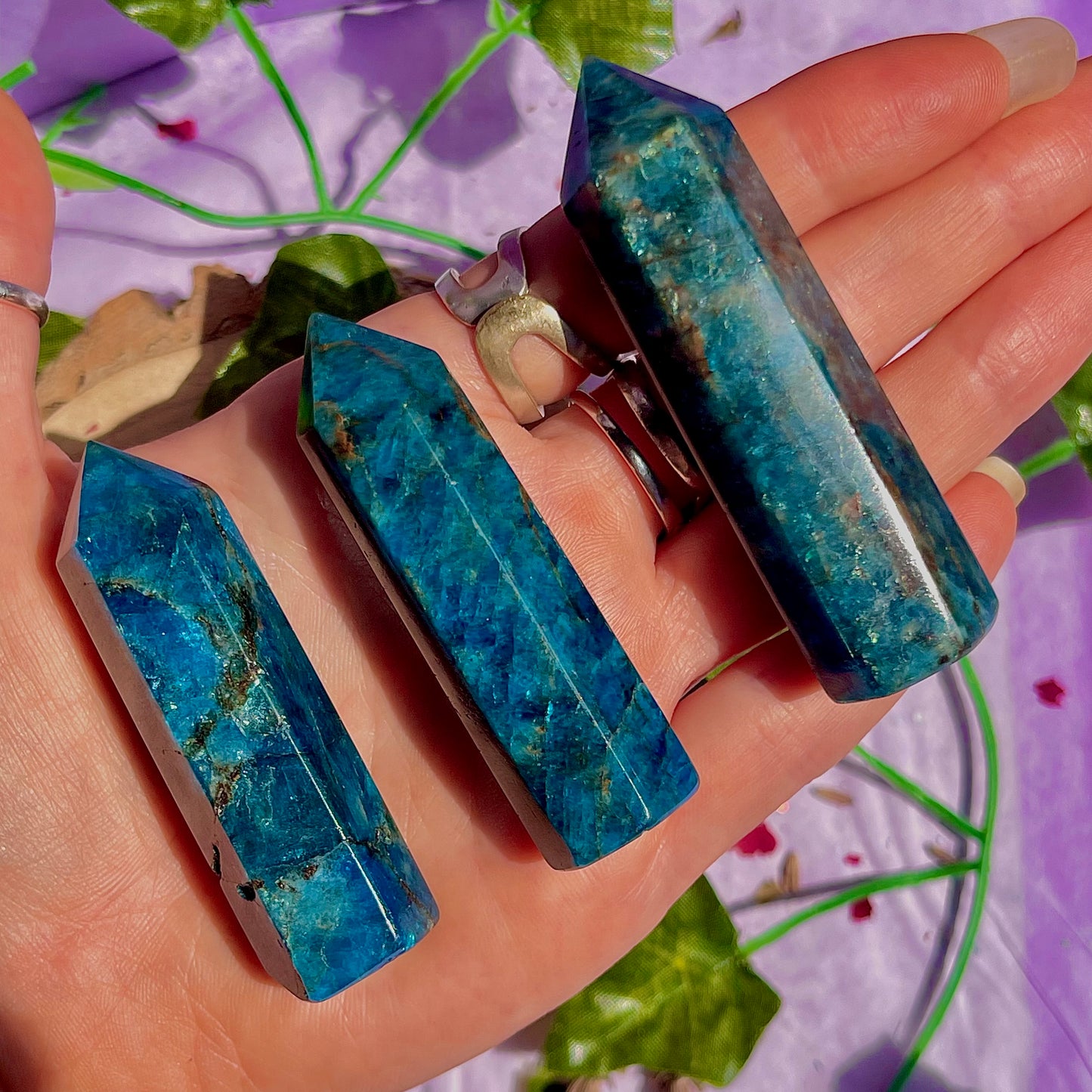 blue apatite towers ~ intuitively chosen