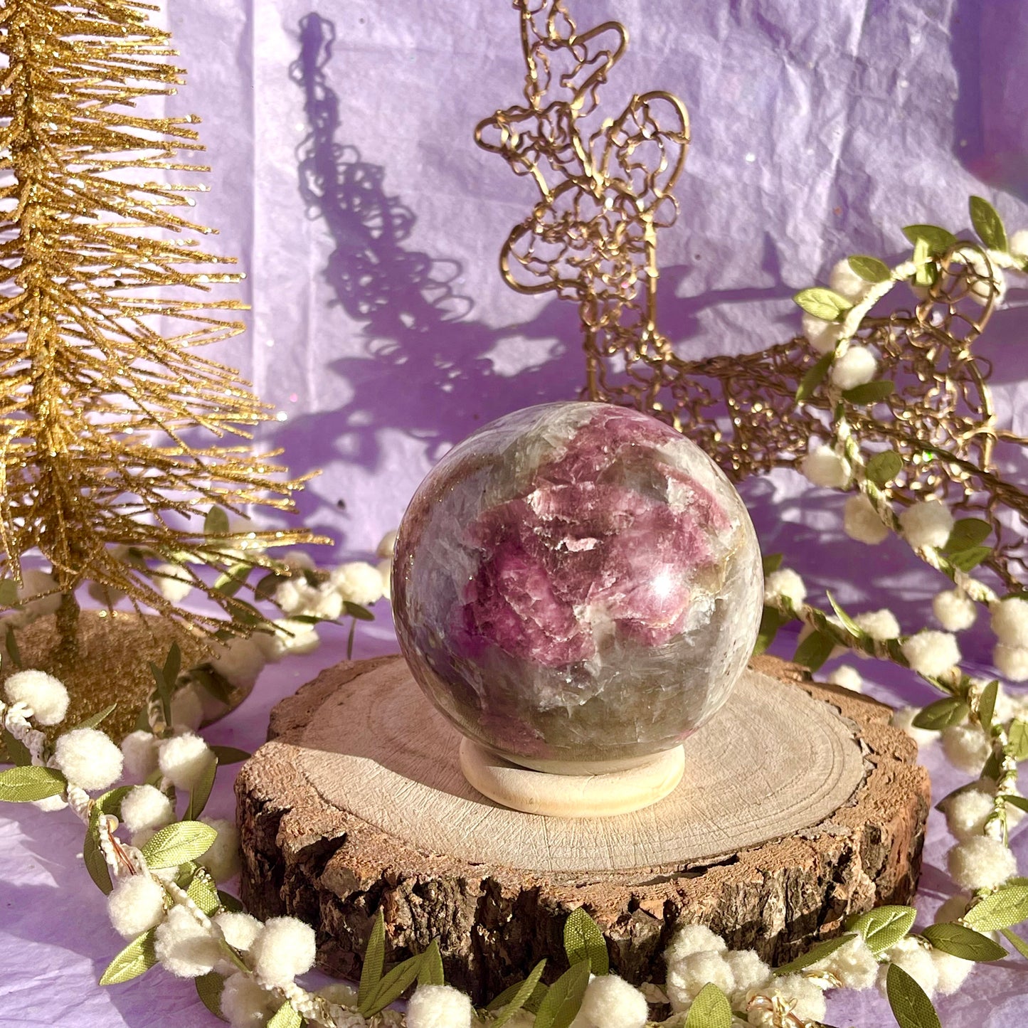 pink tourmaline sphere