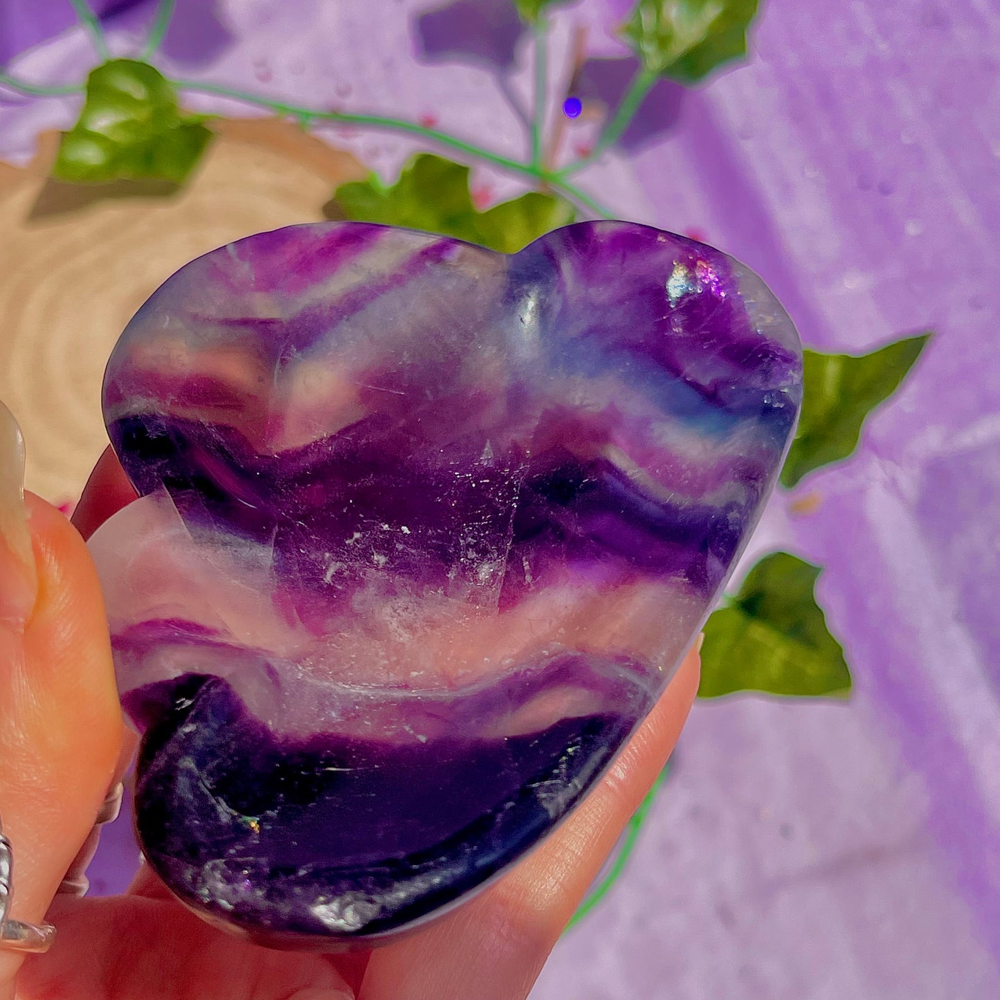 rainbow fluorite cloud bowl A