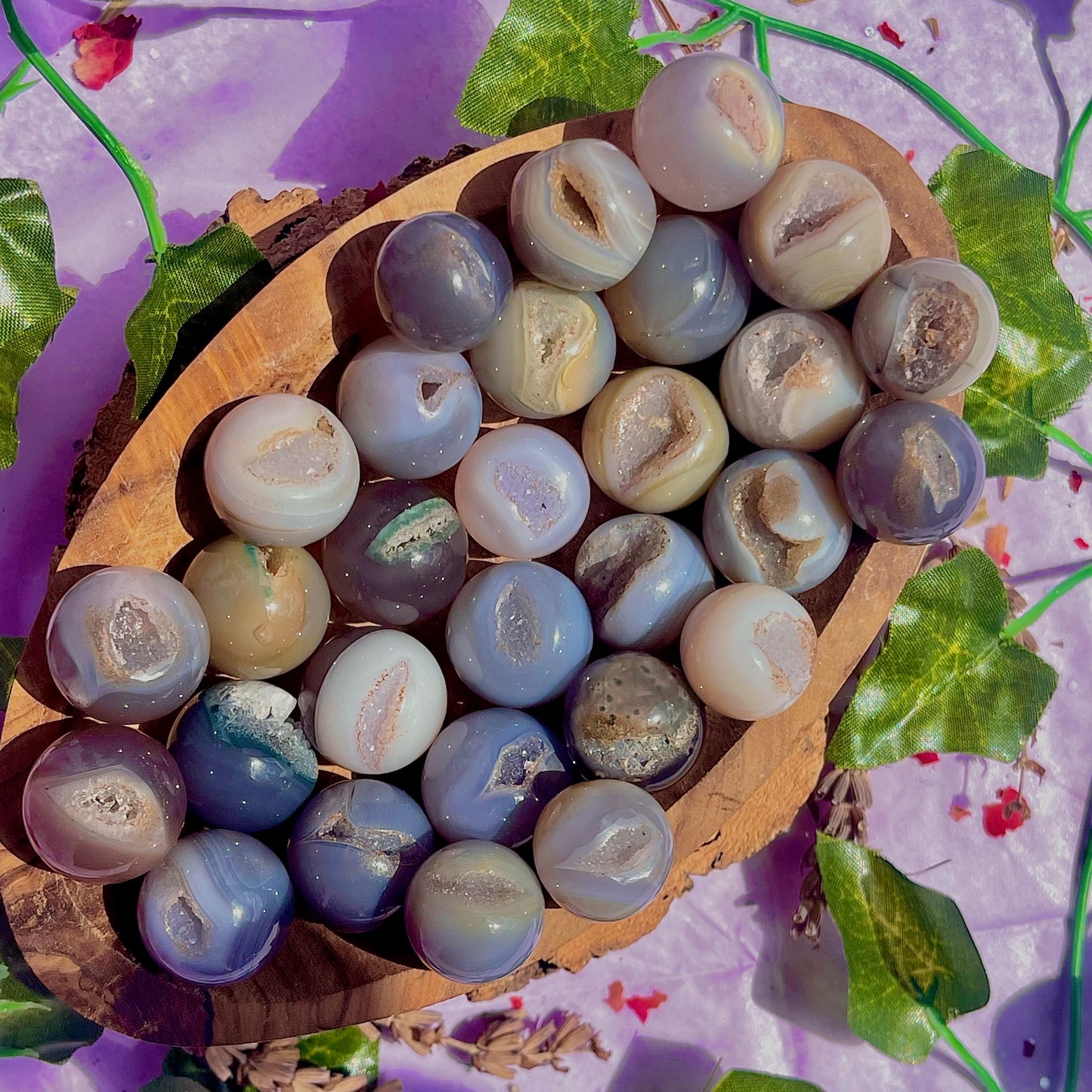 druzy agate mini spheres