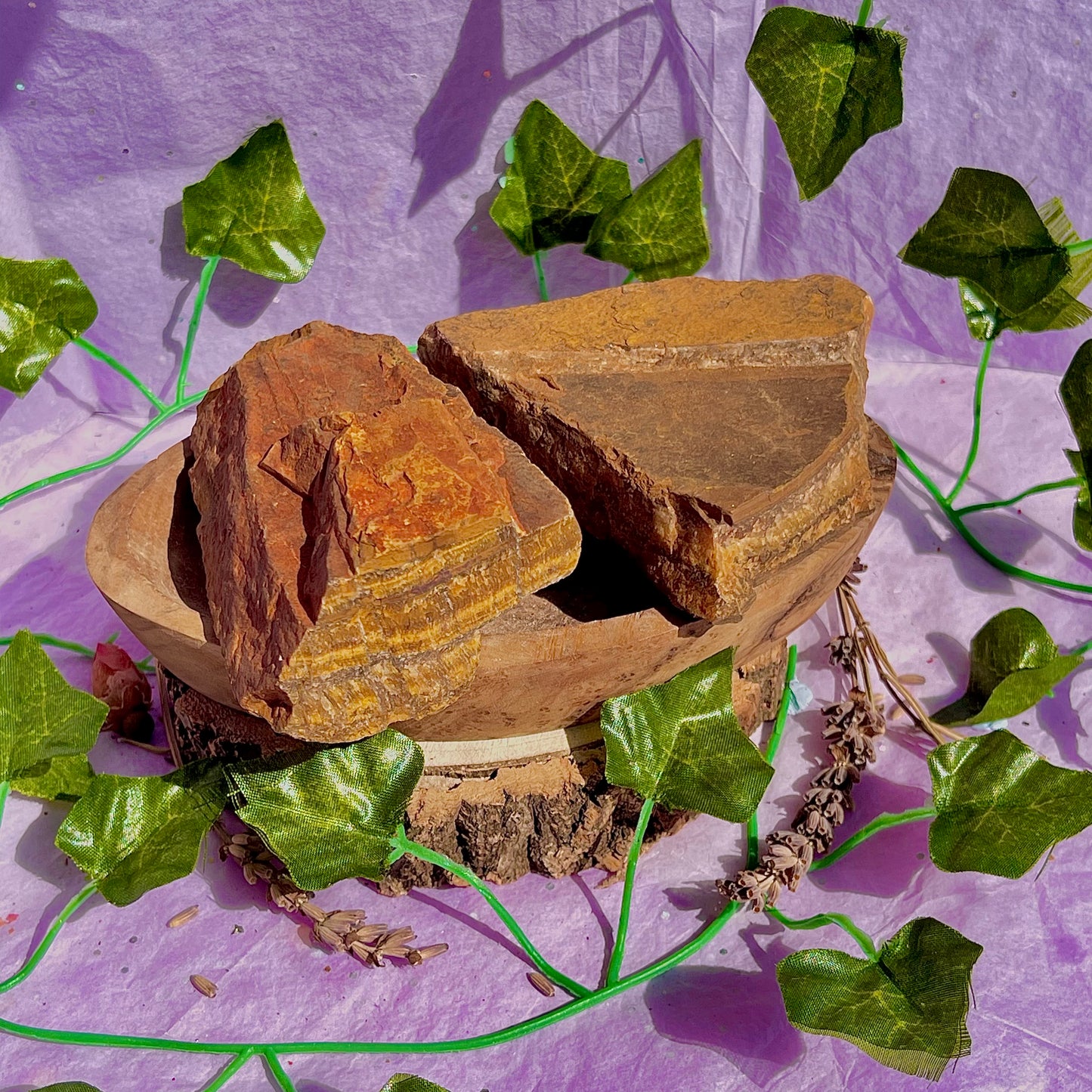 raw/rough tigers eye