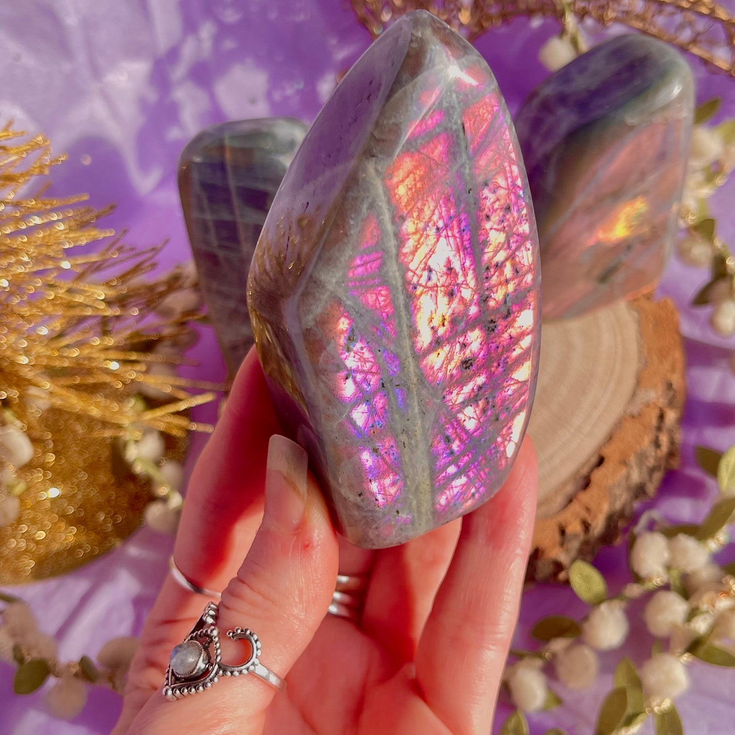 labradorite freeform sunset flash ~ intuitively chosen