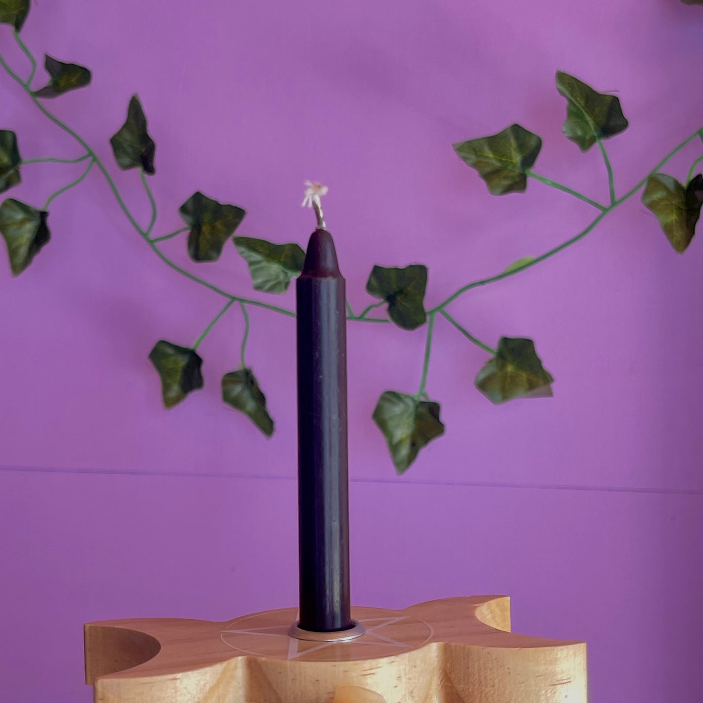 tripe moon spell candle holder