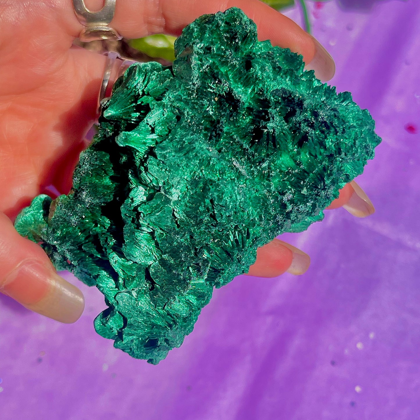 fibrous malachite specimen B (3-4inch)