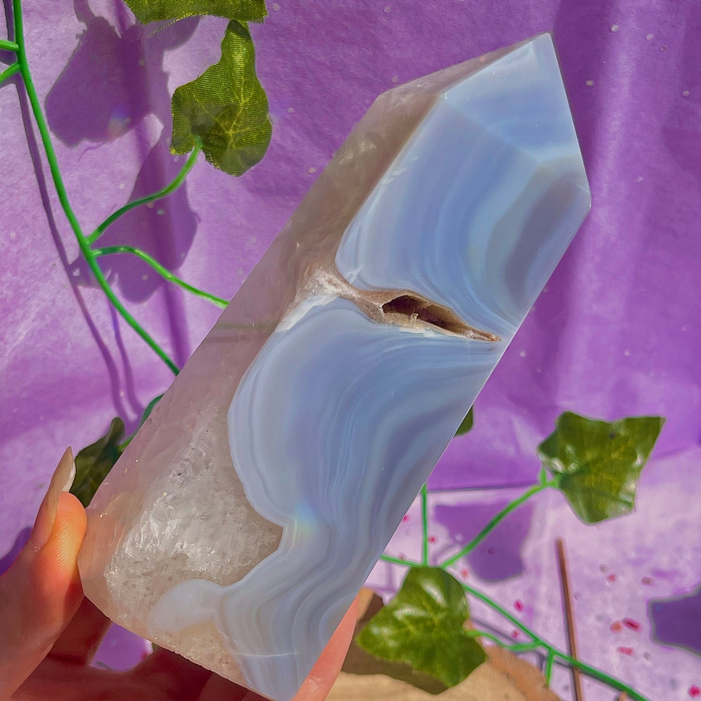 druzy agate tower