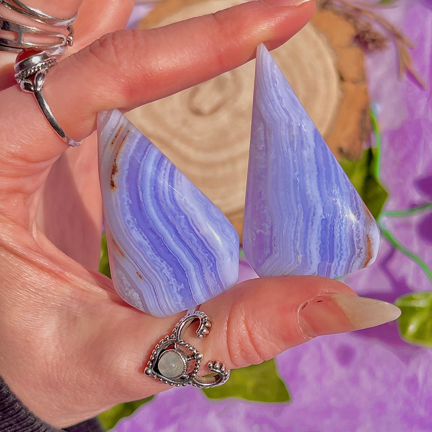 blue lace agate water drop ~ intuitively chosen
