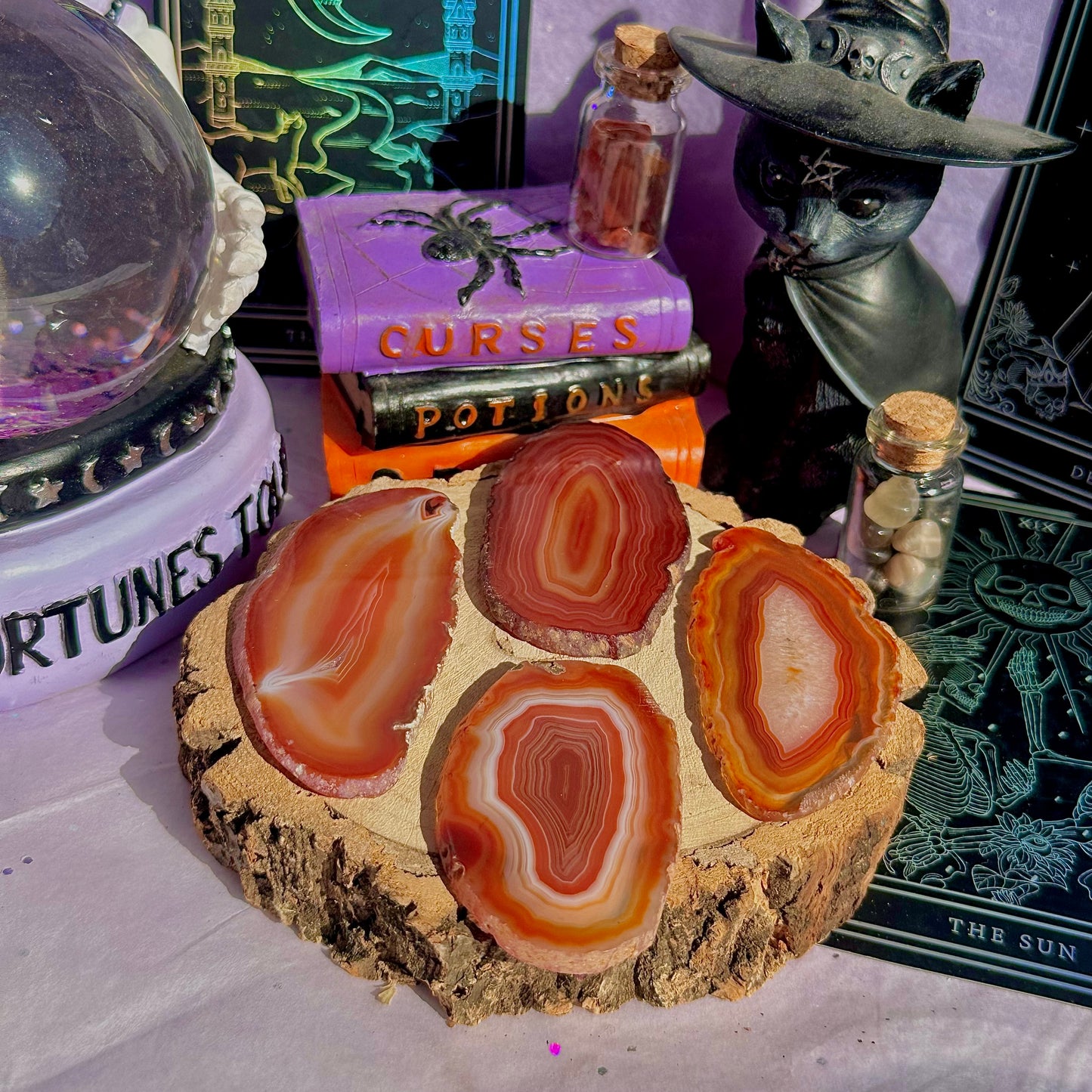 red agate slice ~ intuitively chosen