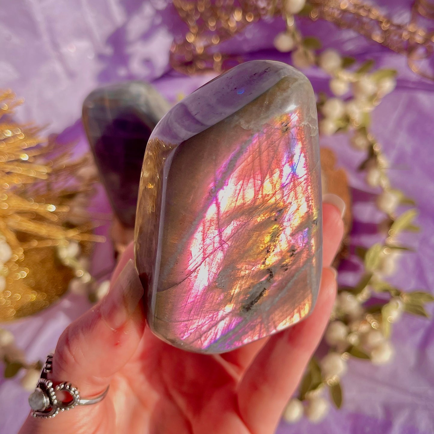 labradorite freeform sunset flash ~ intuitively chosen