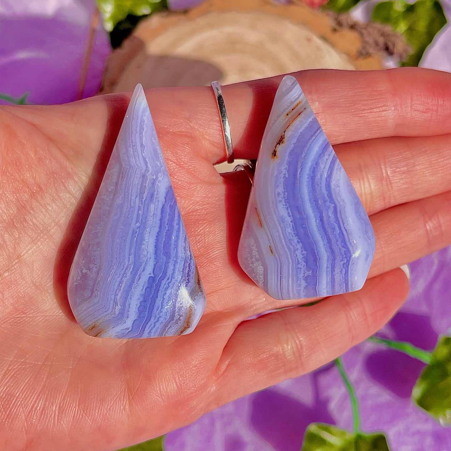 blue lace agate water drop ~ intuitively chosen