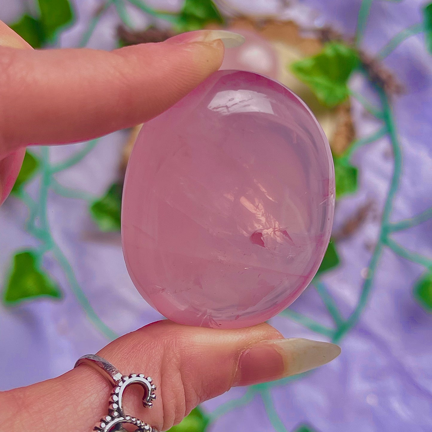 rose quartz palm stone - choose your own