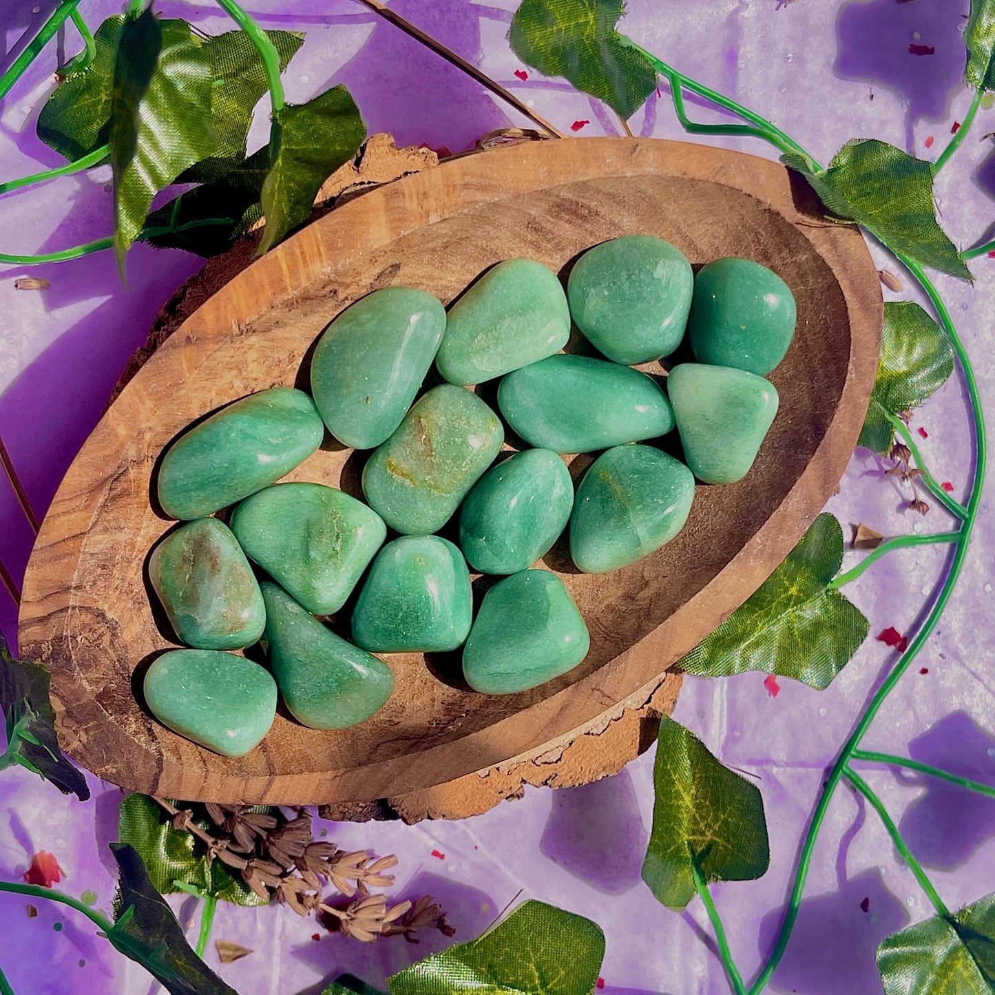 green aventurine tumbles