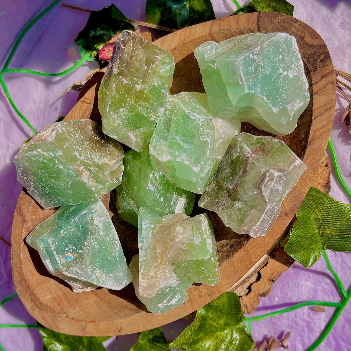 raw/rough green calcite
