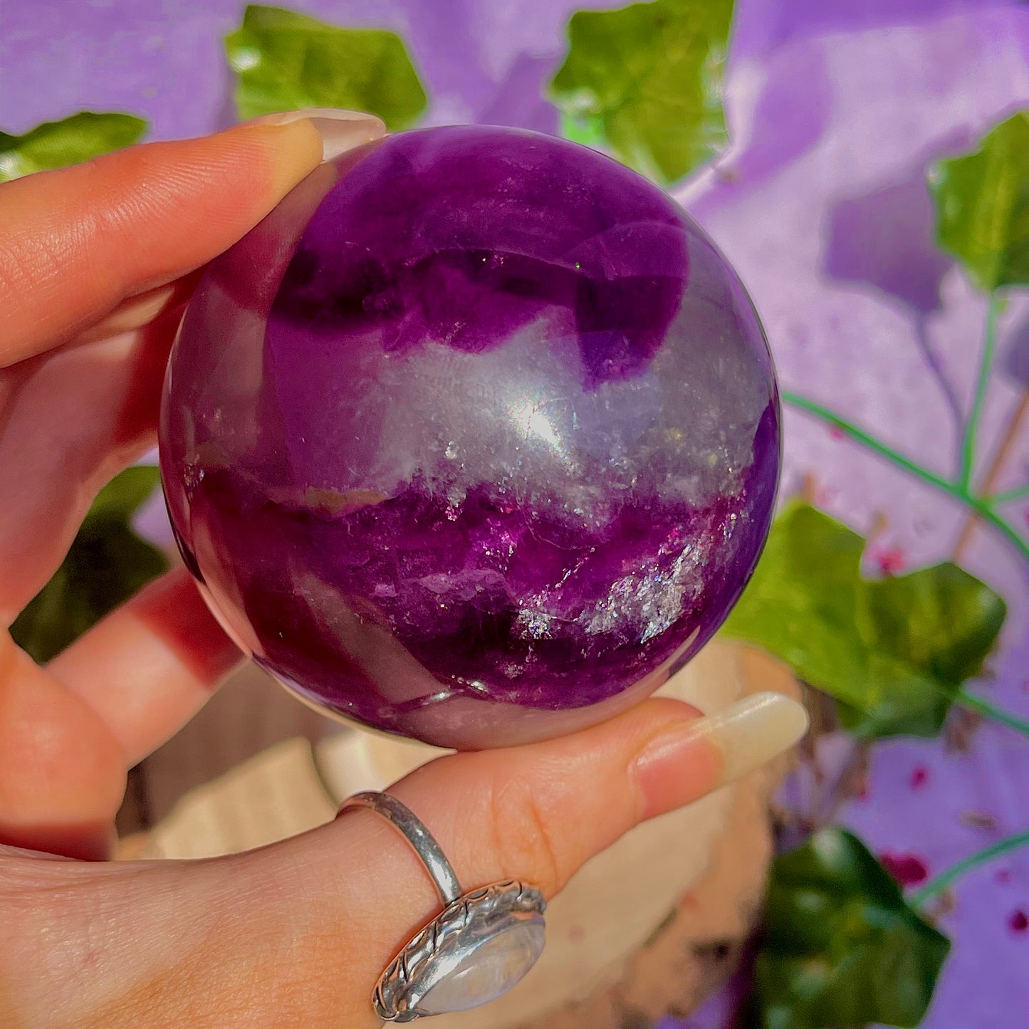 rainbow fluorite sphere B