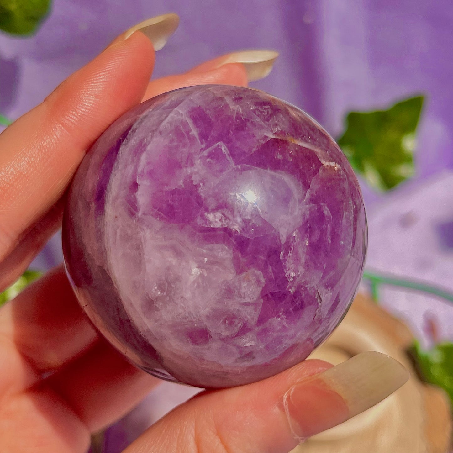 crazy lace agate & amethyst spheres ~ intuitively chosen