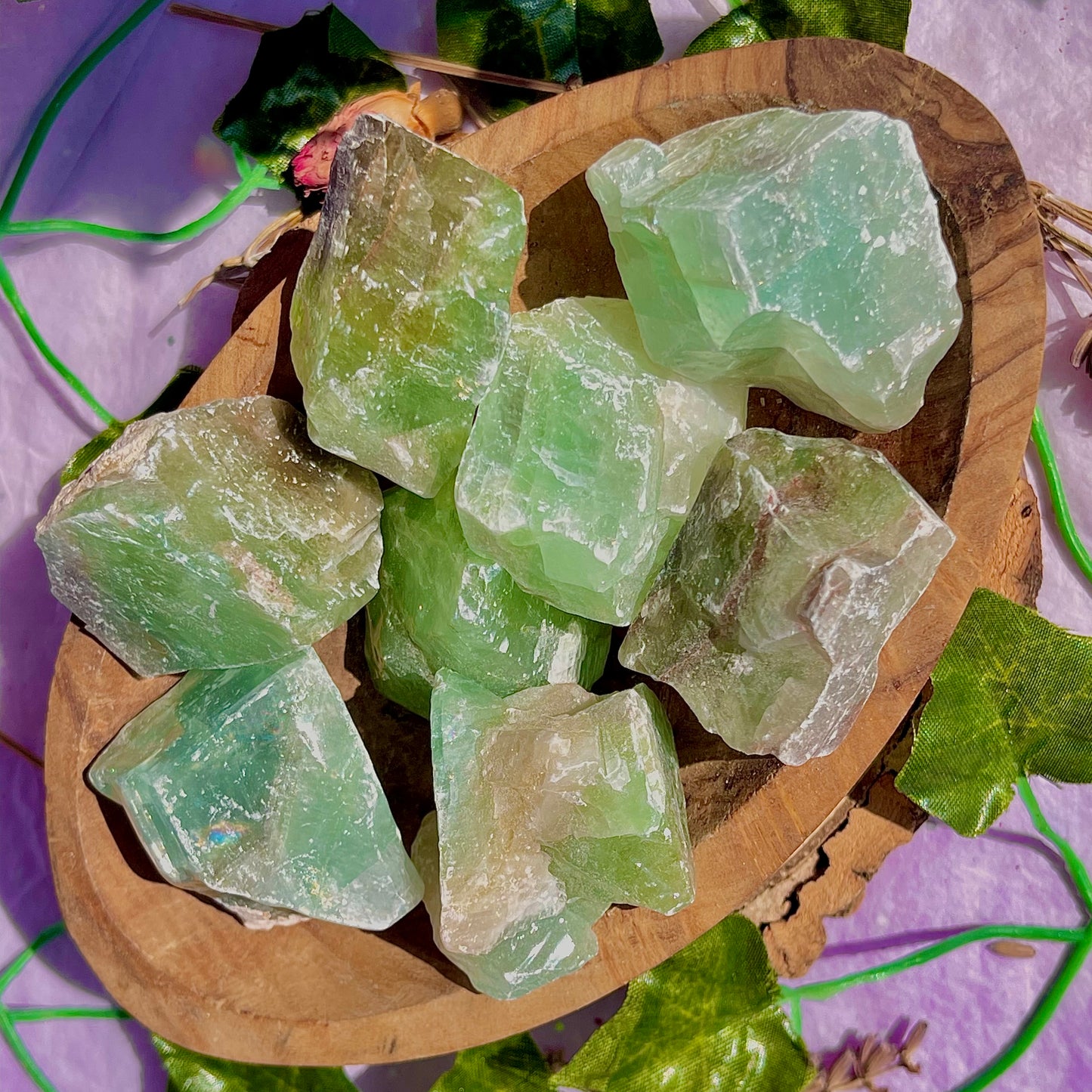 raw/rough green calcite
