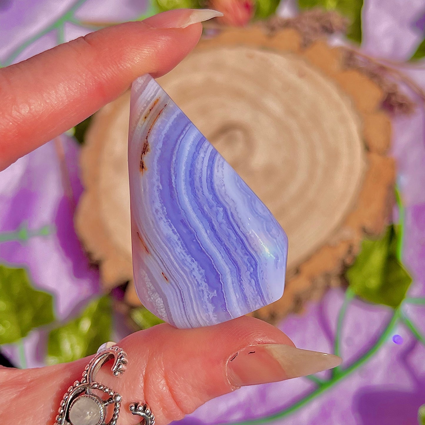 blue lace agate water drop ~ intuitively chosen
