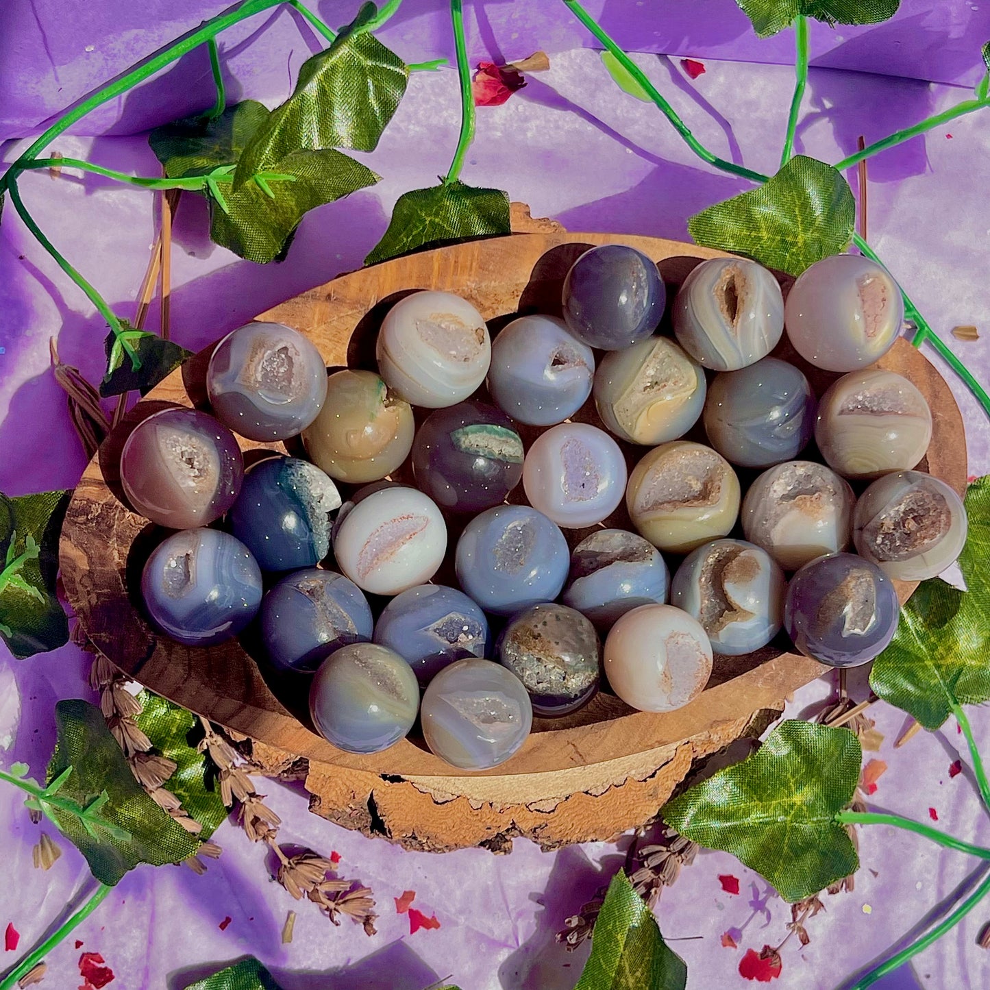 druzy agate mini spheres