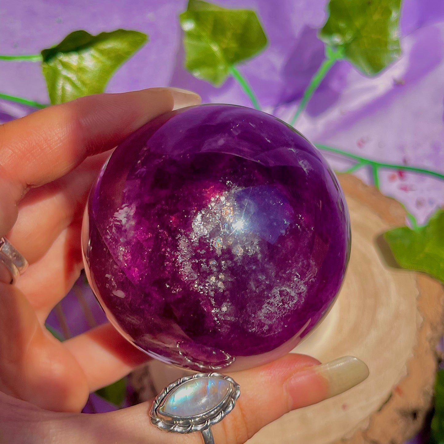 rainbow fluorite sphere B