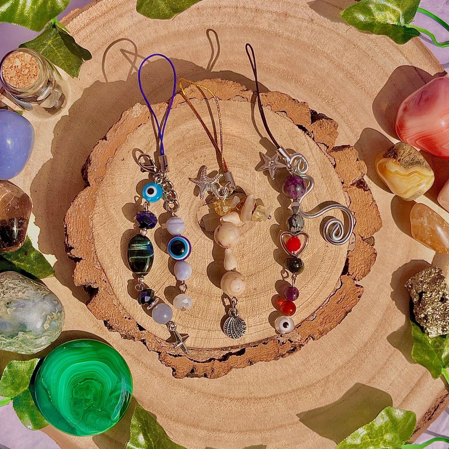 detailed phone charms