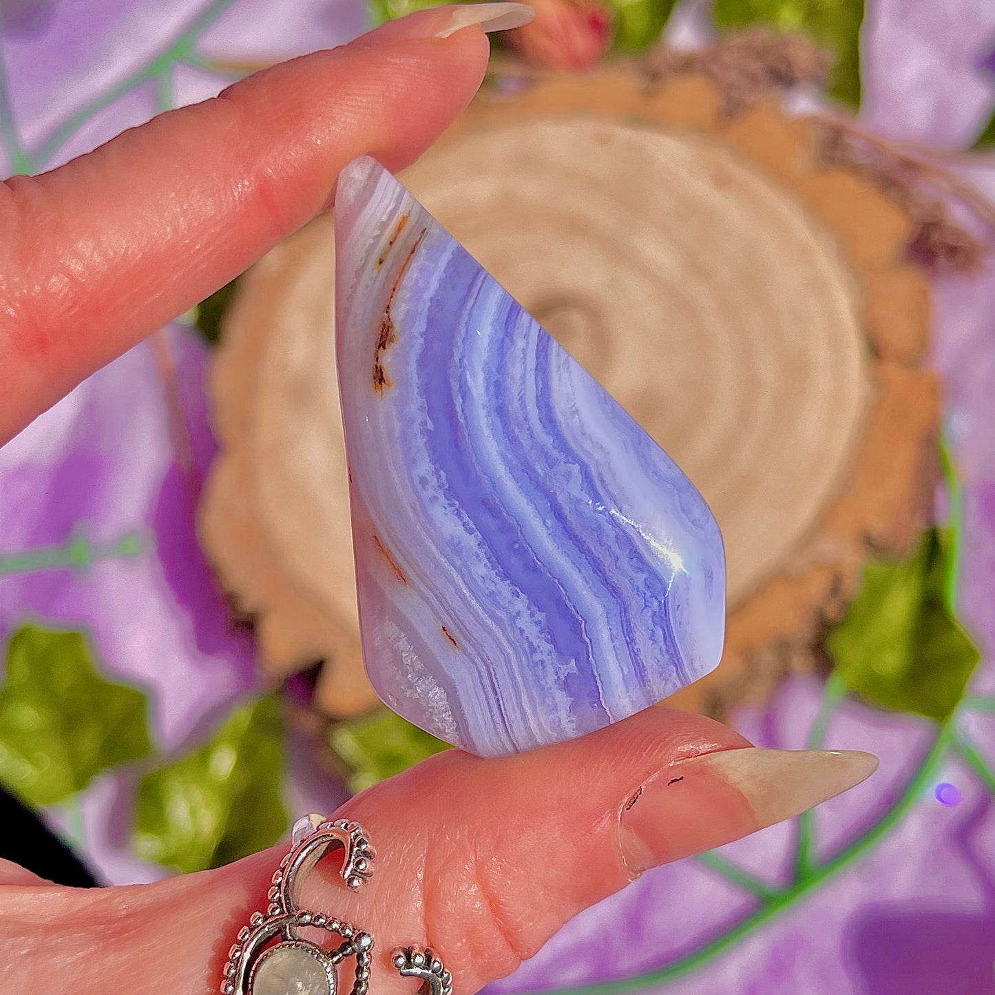 blue lace agate water drop ~ intuitively chosen