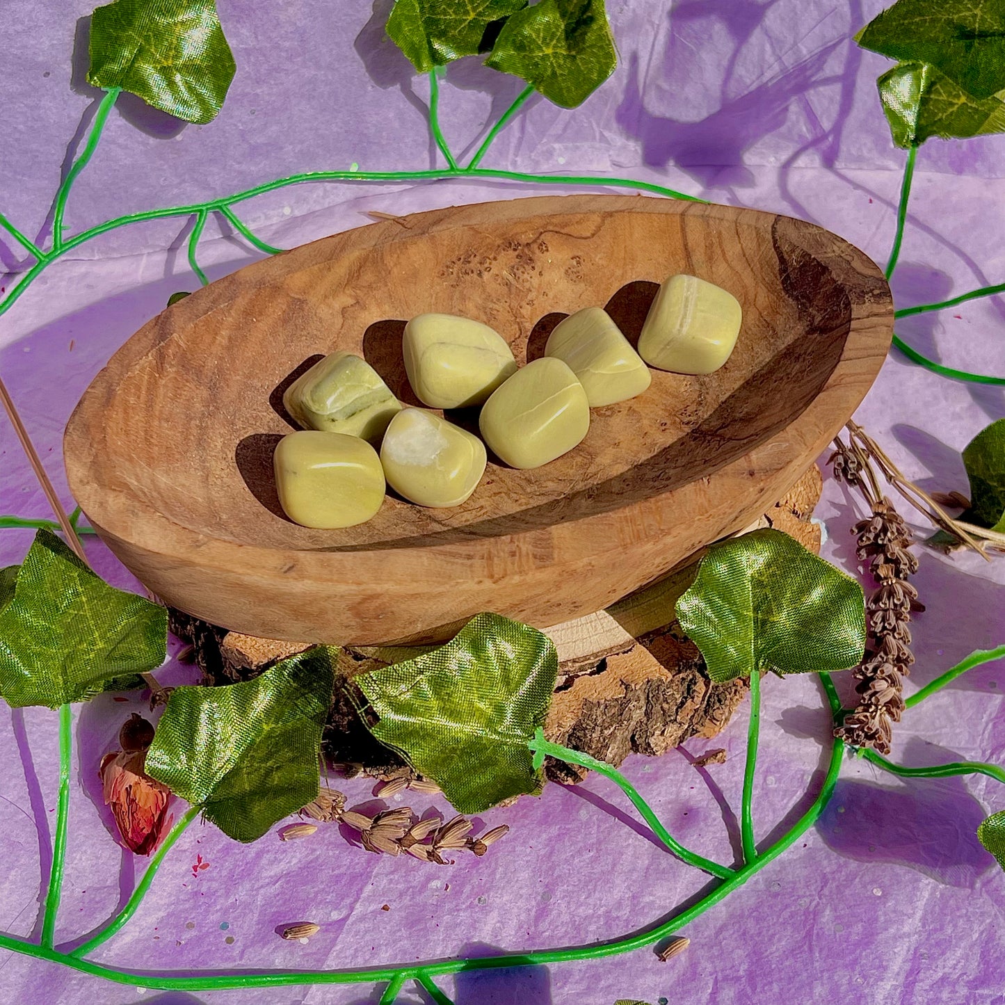 olive jade serpentine tumbles