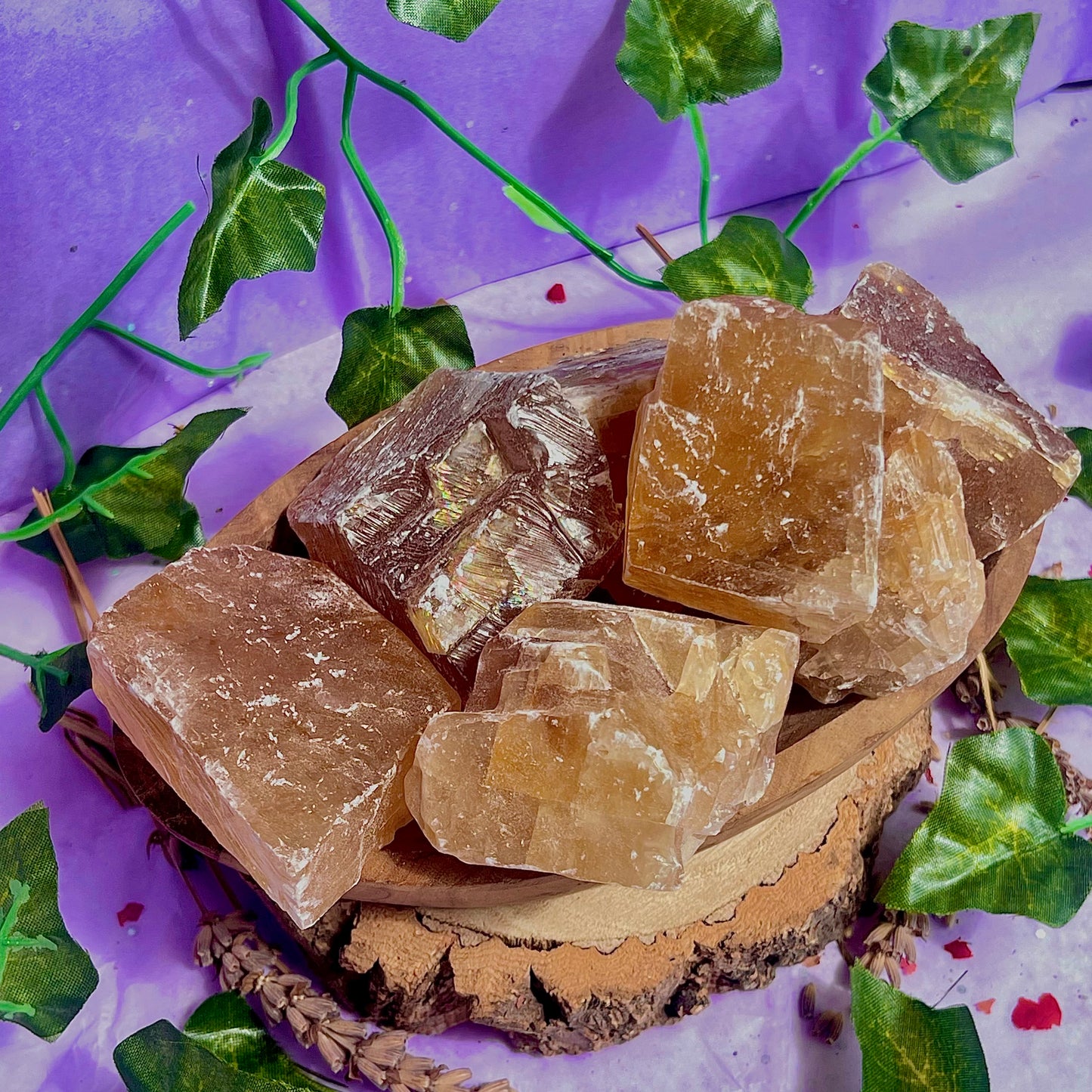 honey calcite raw/rough