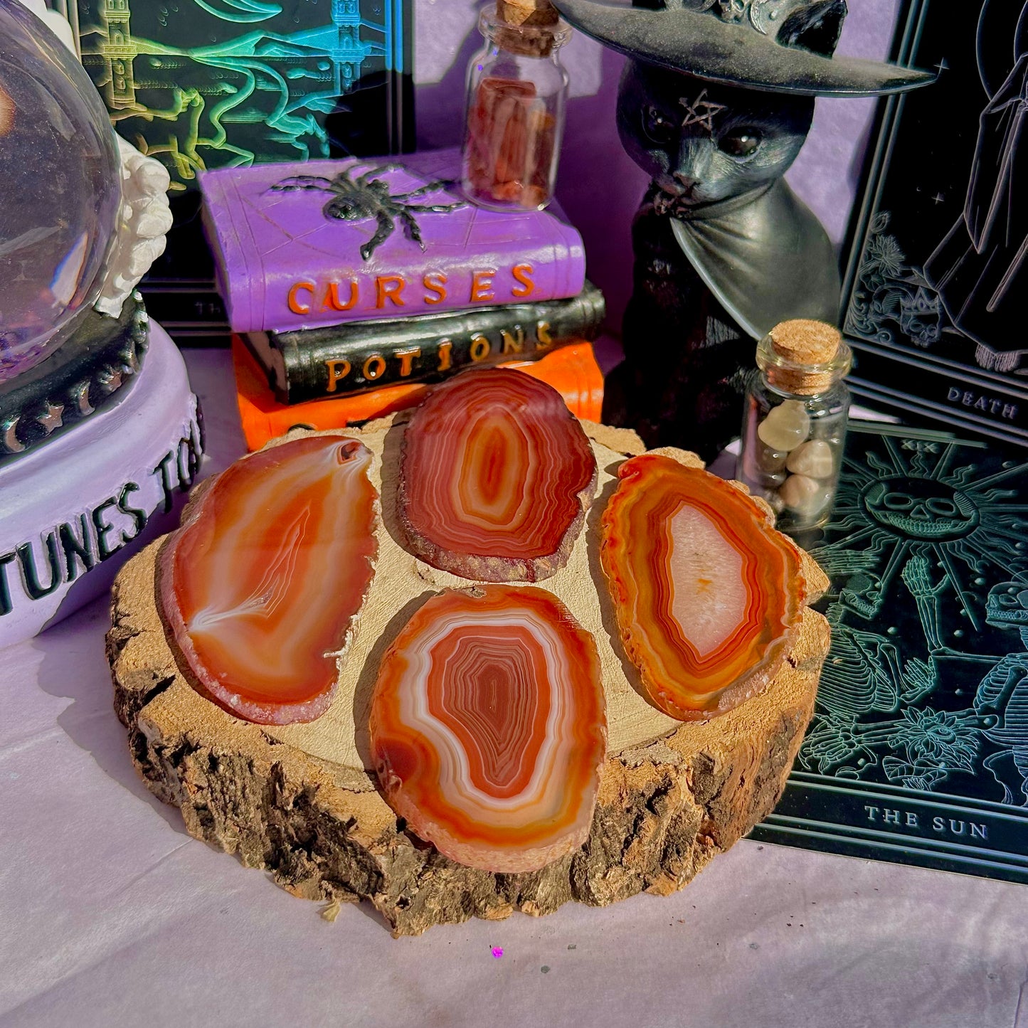 red agate slice ~ intuitively chosen