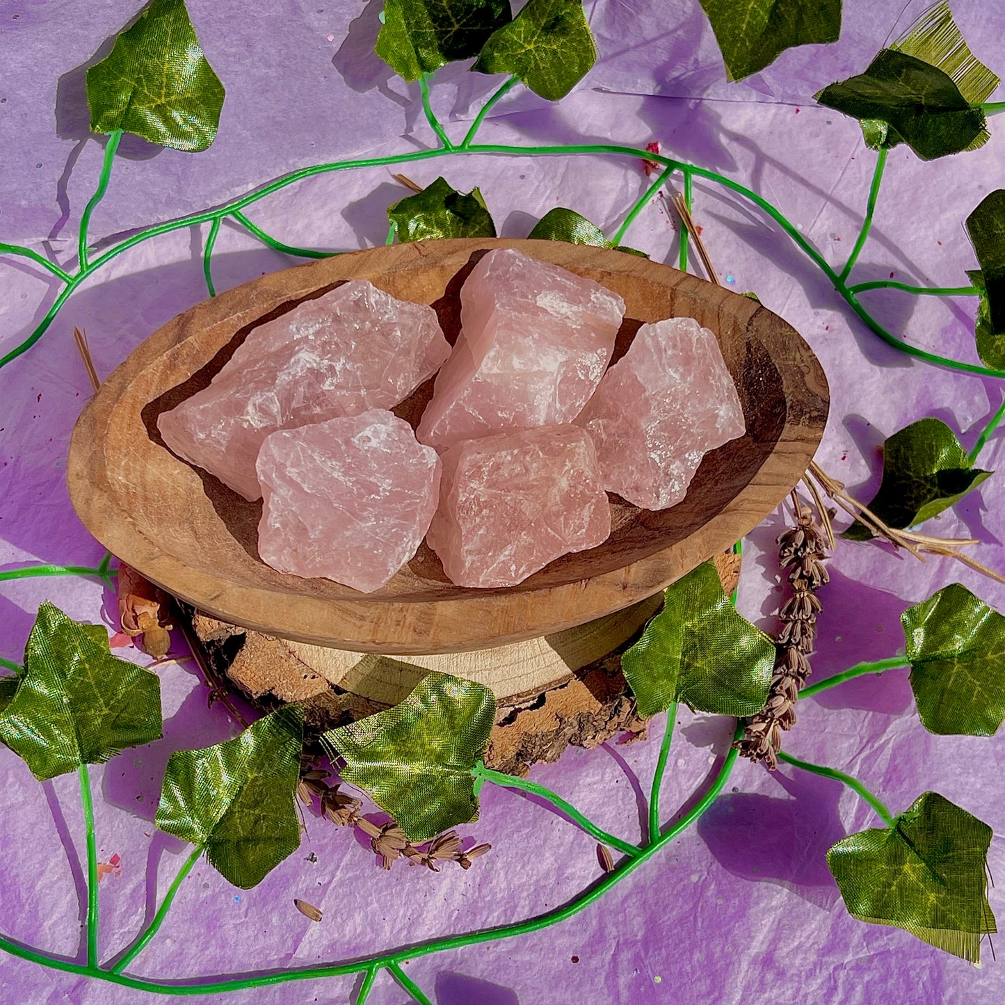 raw/rough rose quartz