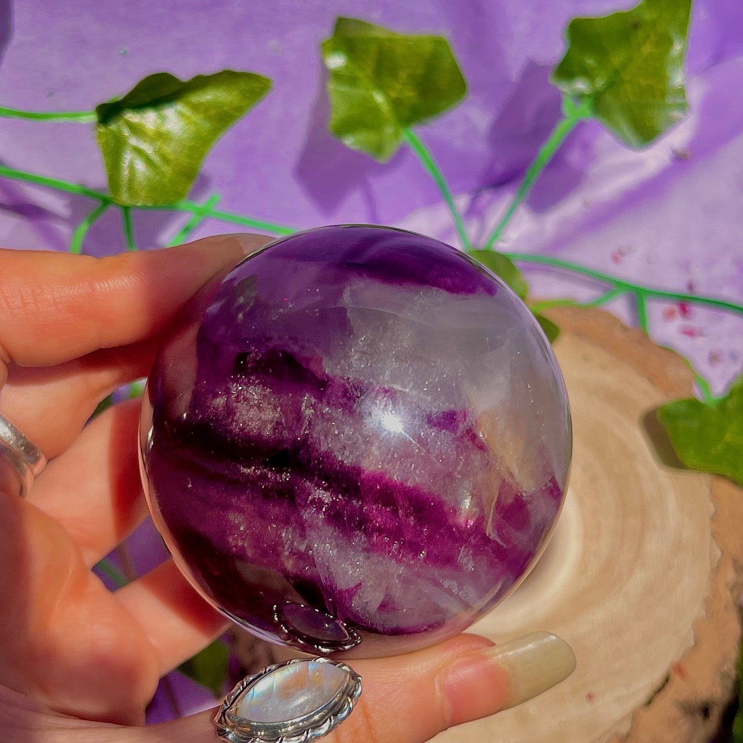 rainbow fluorite sphere B