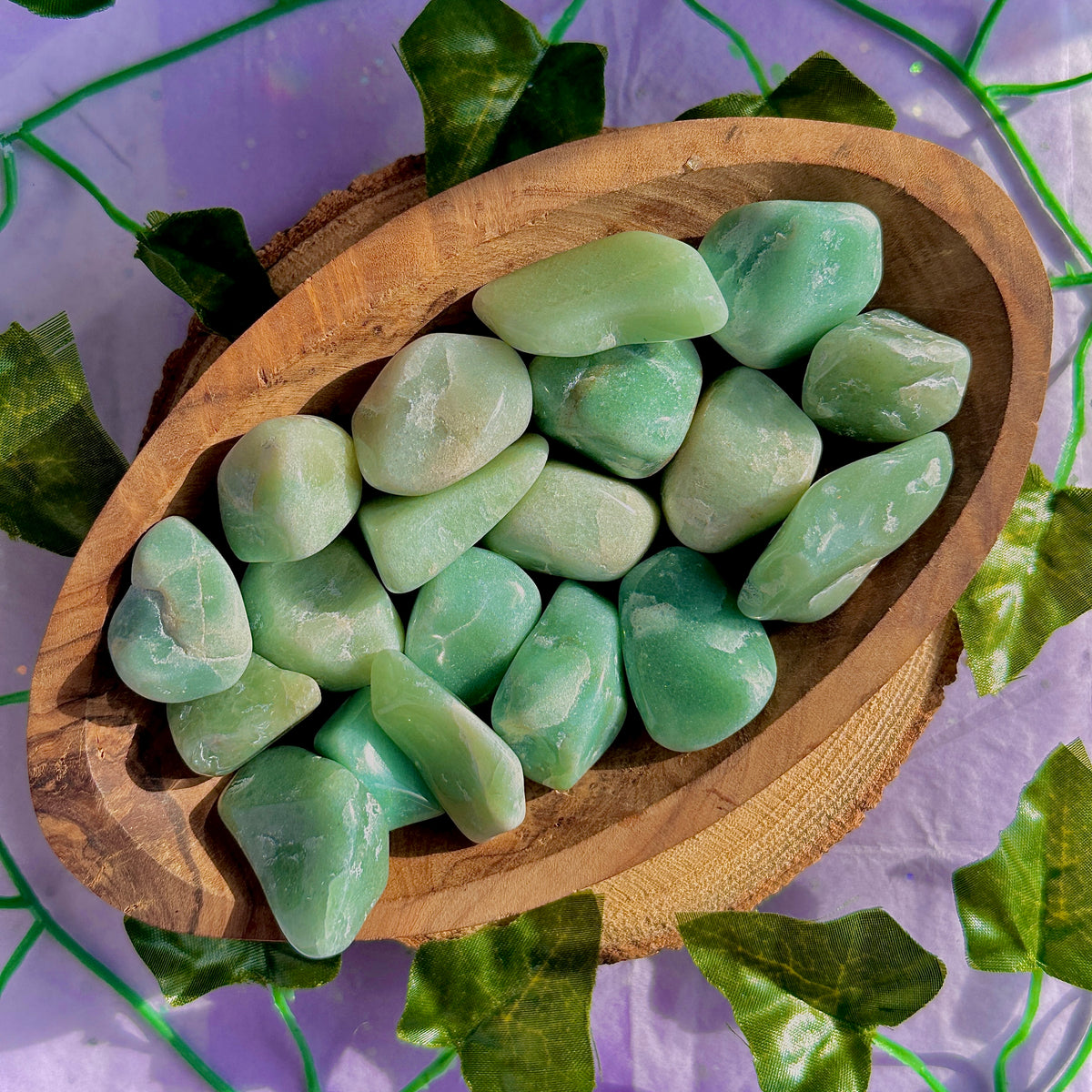 green aventurine tumbles ~ preloved